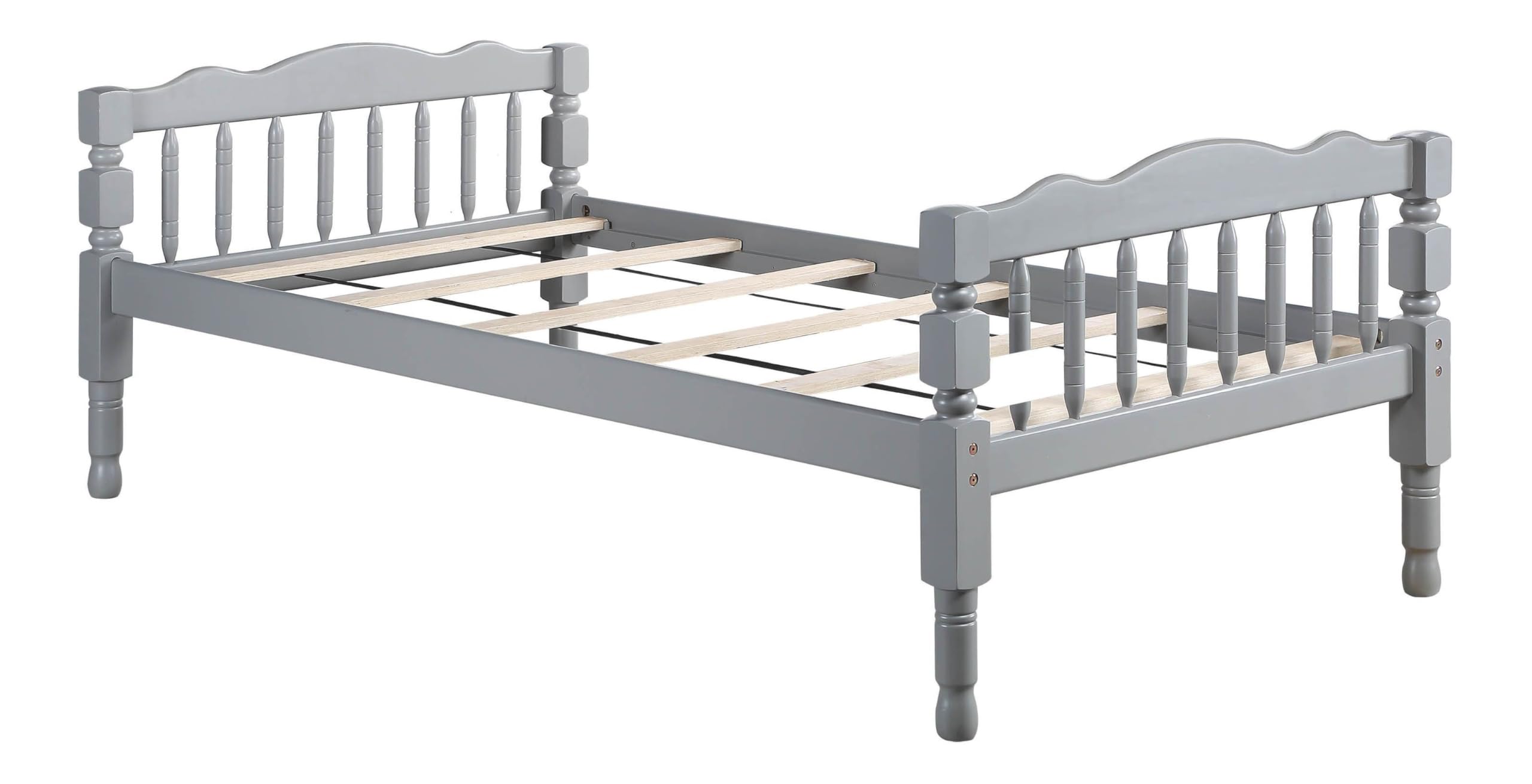 Acme Homestead Twin Twin Wooden Bunk Bed in Gray Finish
